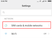 Cara Setting Pilihan 4G LTE, 3G, 2G Android Xiaomi