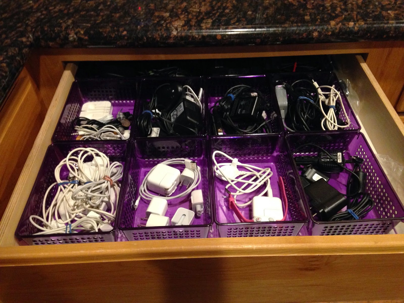 . Charger Drawer Organization