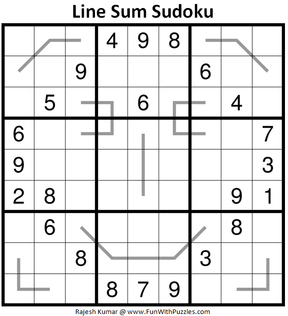 Line Sum Sudoku (Daily Sudoku League 225)