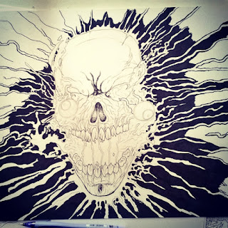 drawing horror skull designs