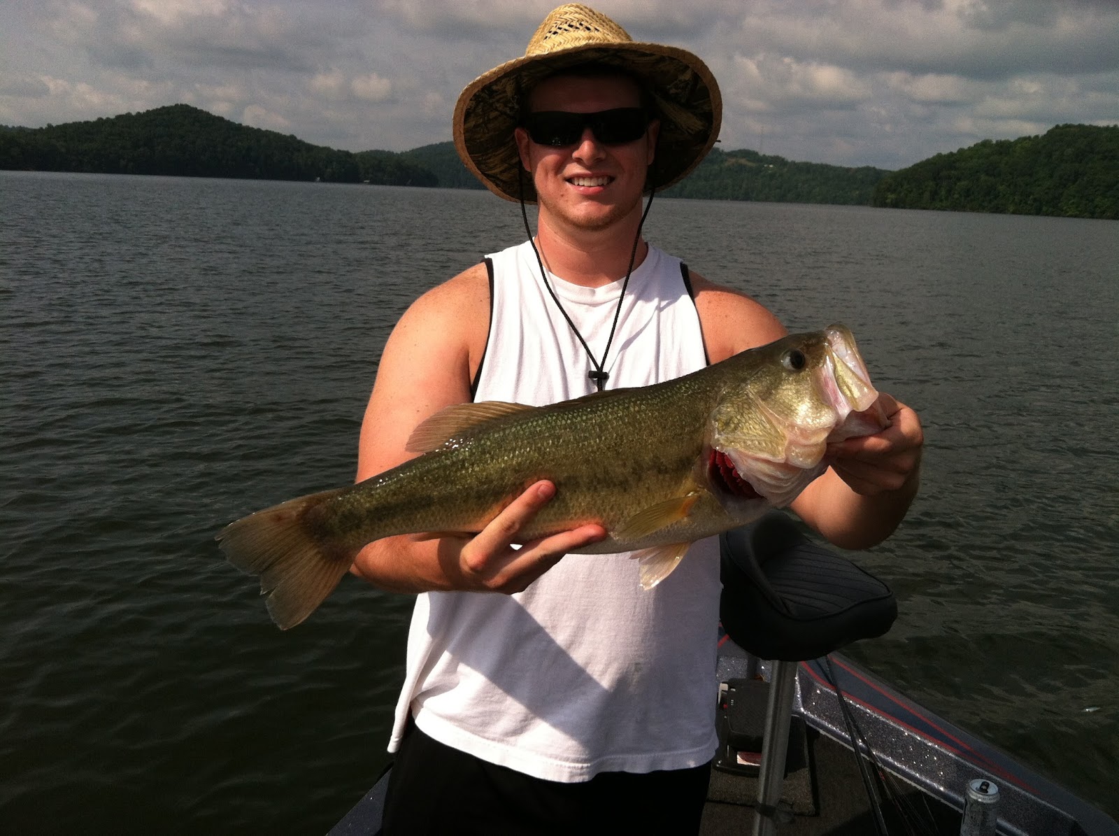 Fishing on Watts Bar Lake, Roane County, Tennessee Blake with nice 5