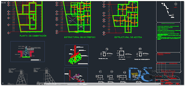 House country cabin project in AutoCAD 
