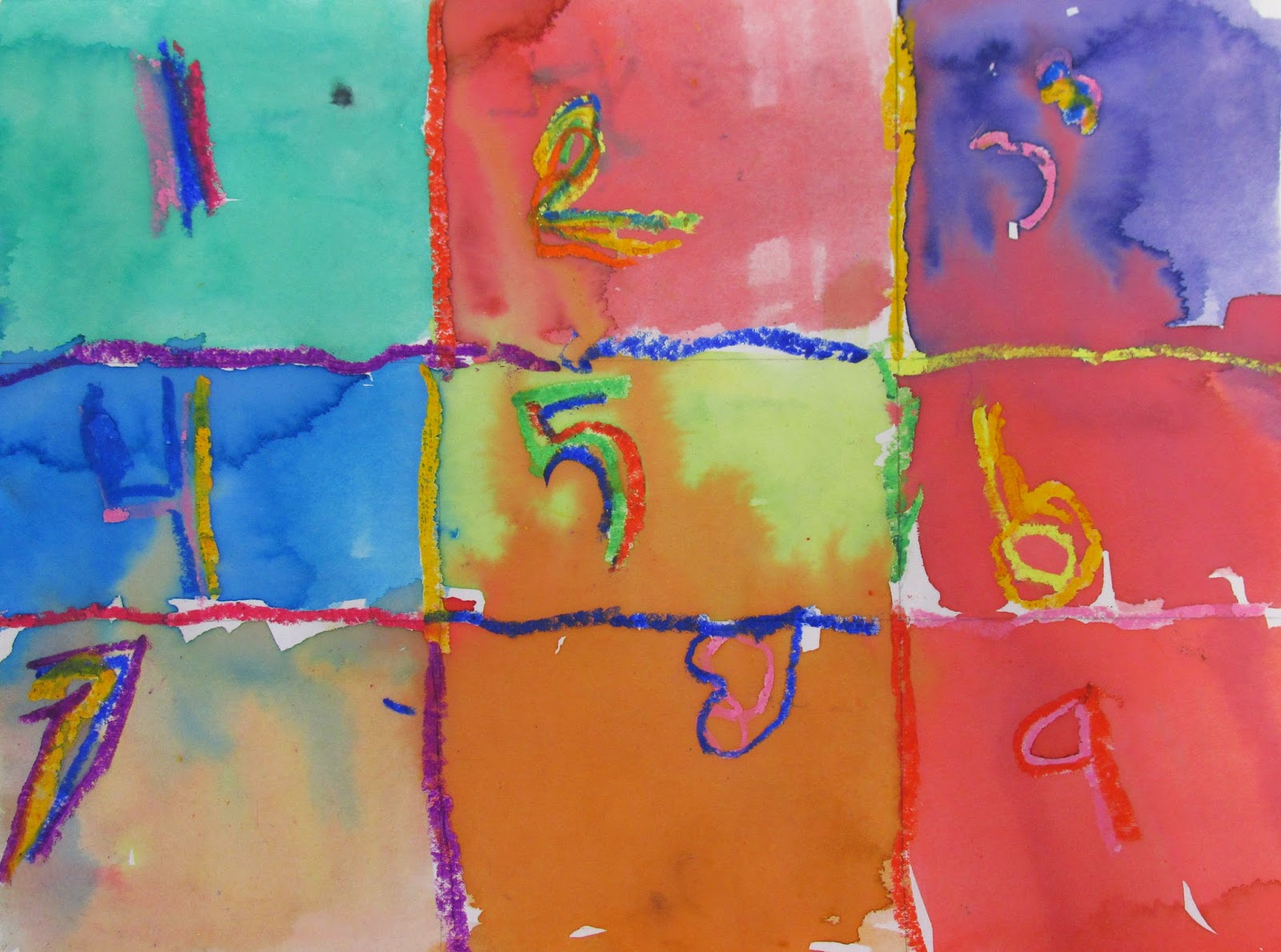 Miss M's Art Room: Kindergarten Number Painting