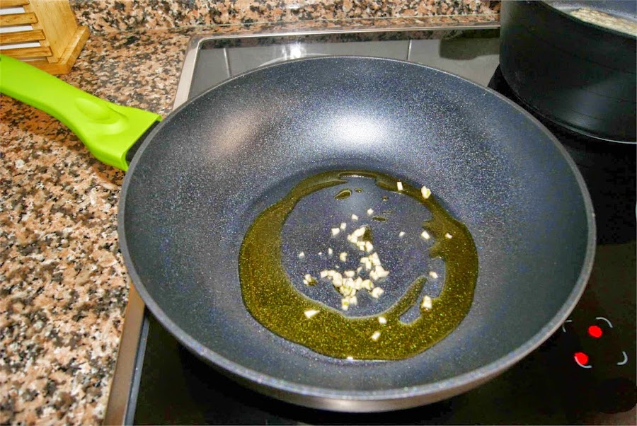 Receta de noodles con gambas paso 3