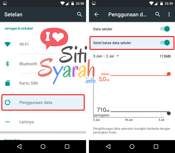 tips hemat kuota di android