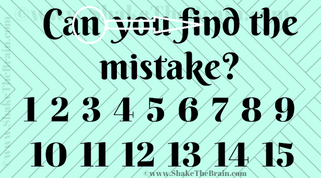 Answer of Mistake Finding Picture Puzzle