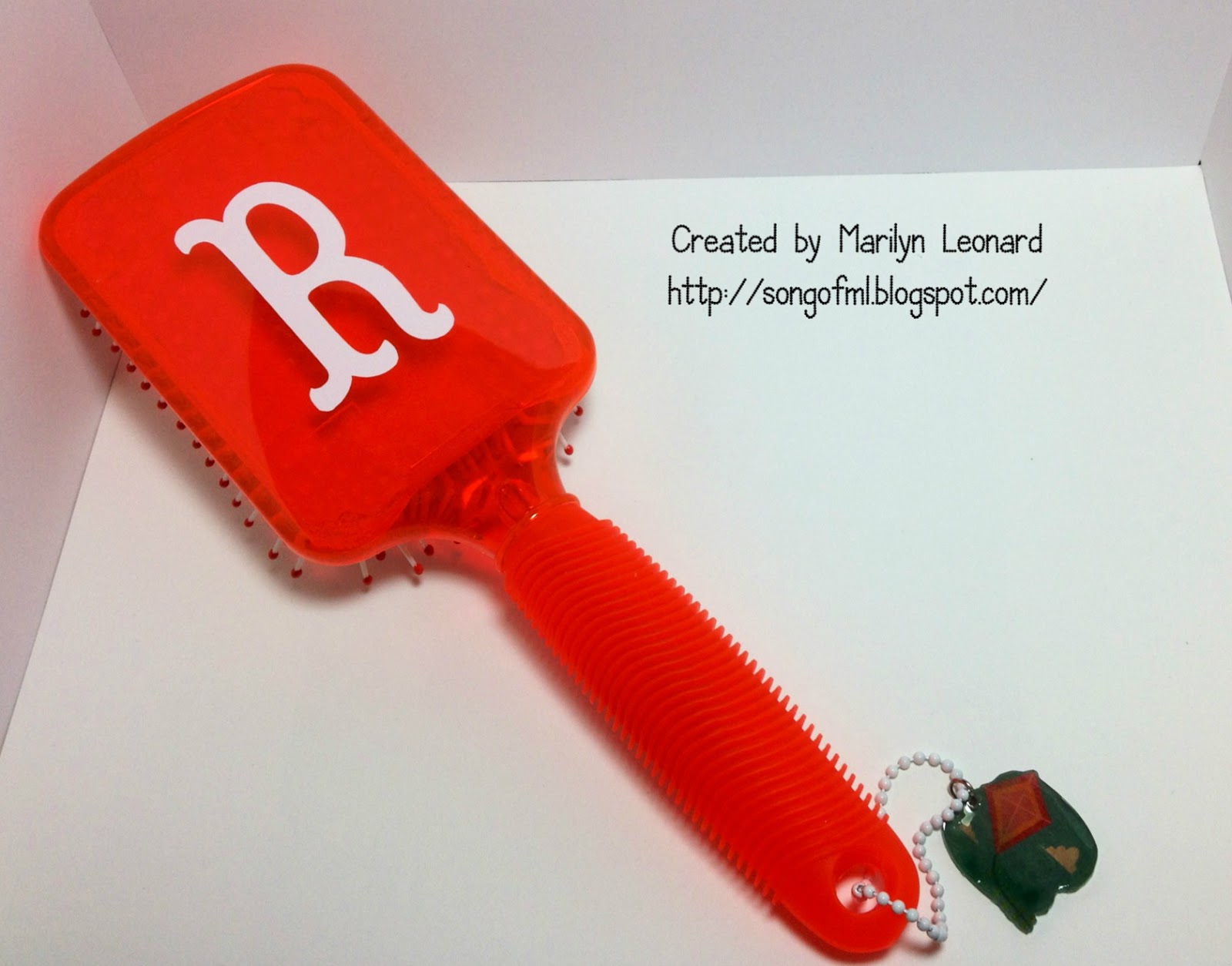  Marilyn's Crafts Monogram Hairbrushes With Shrinky Dinks Charms