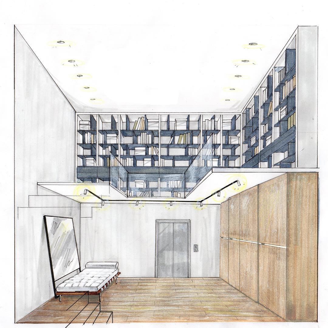 13-Library-Matveeva-Anna-Interior-Design-Sketches-a-Source-of-Inspiration-www-designstack-co