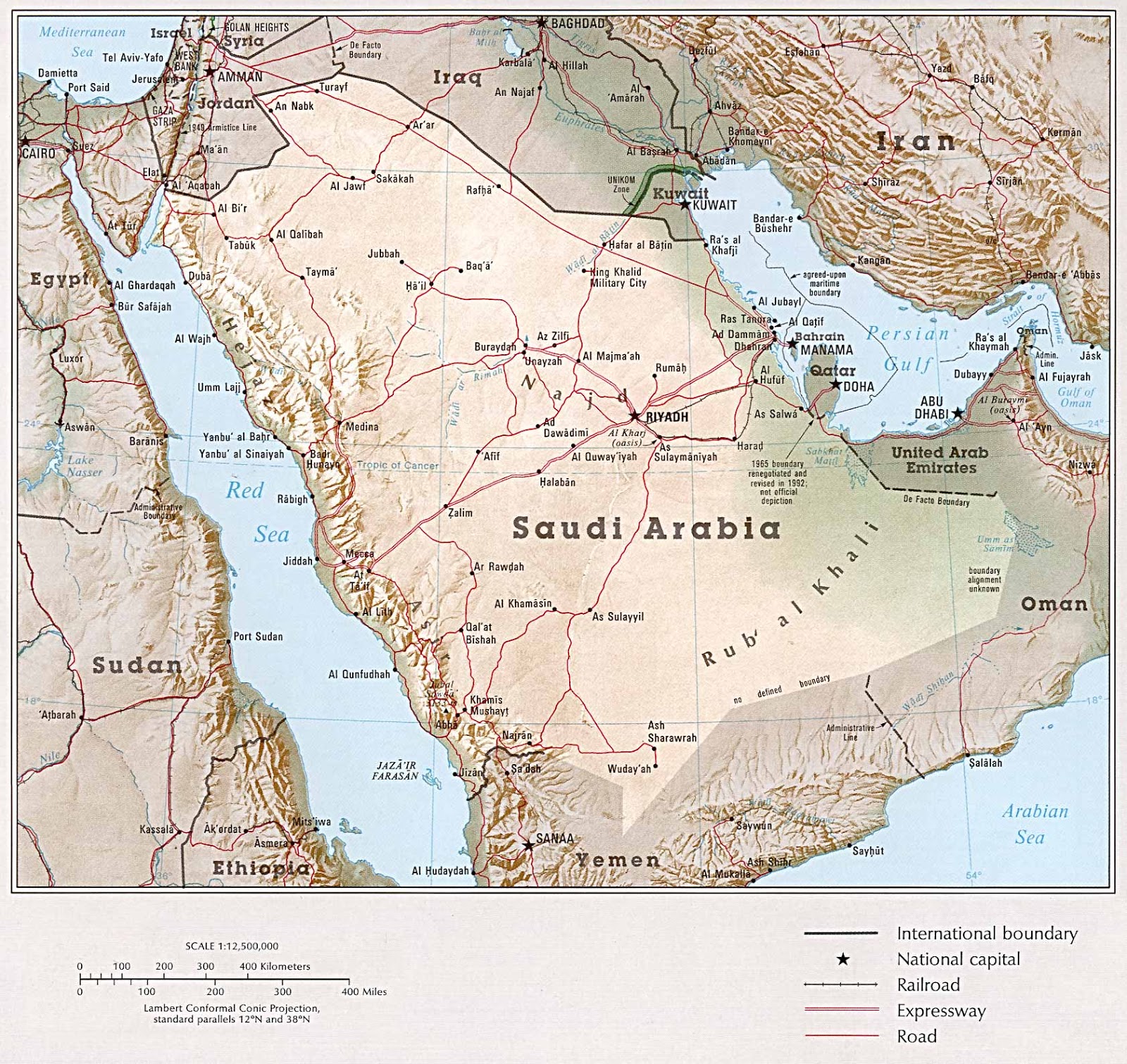 Arábia Saudita | Mapas Geográficos da Arábia Saudita