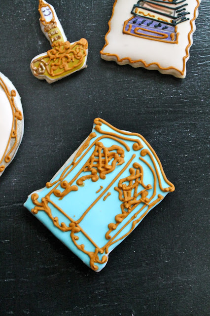 Beauty and the Beast cookies, decorated cookies, beauty and the beast cookies ideas, cookie decorating videos, royal icing recipe. royal icing cookies, Disney cookies, Disney inspired cookies