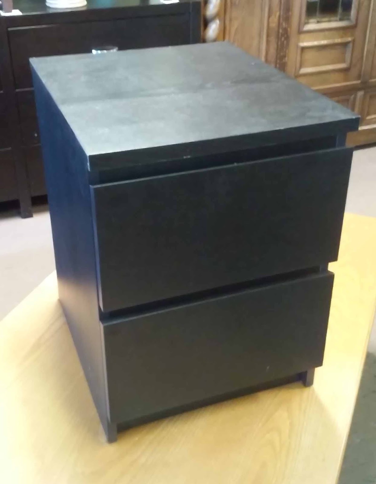 UHURU FURNITURE & COLLECTIBLES SOLD Black IKEA Nightstand 35