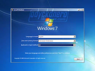 Cara Install Windows 7