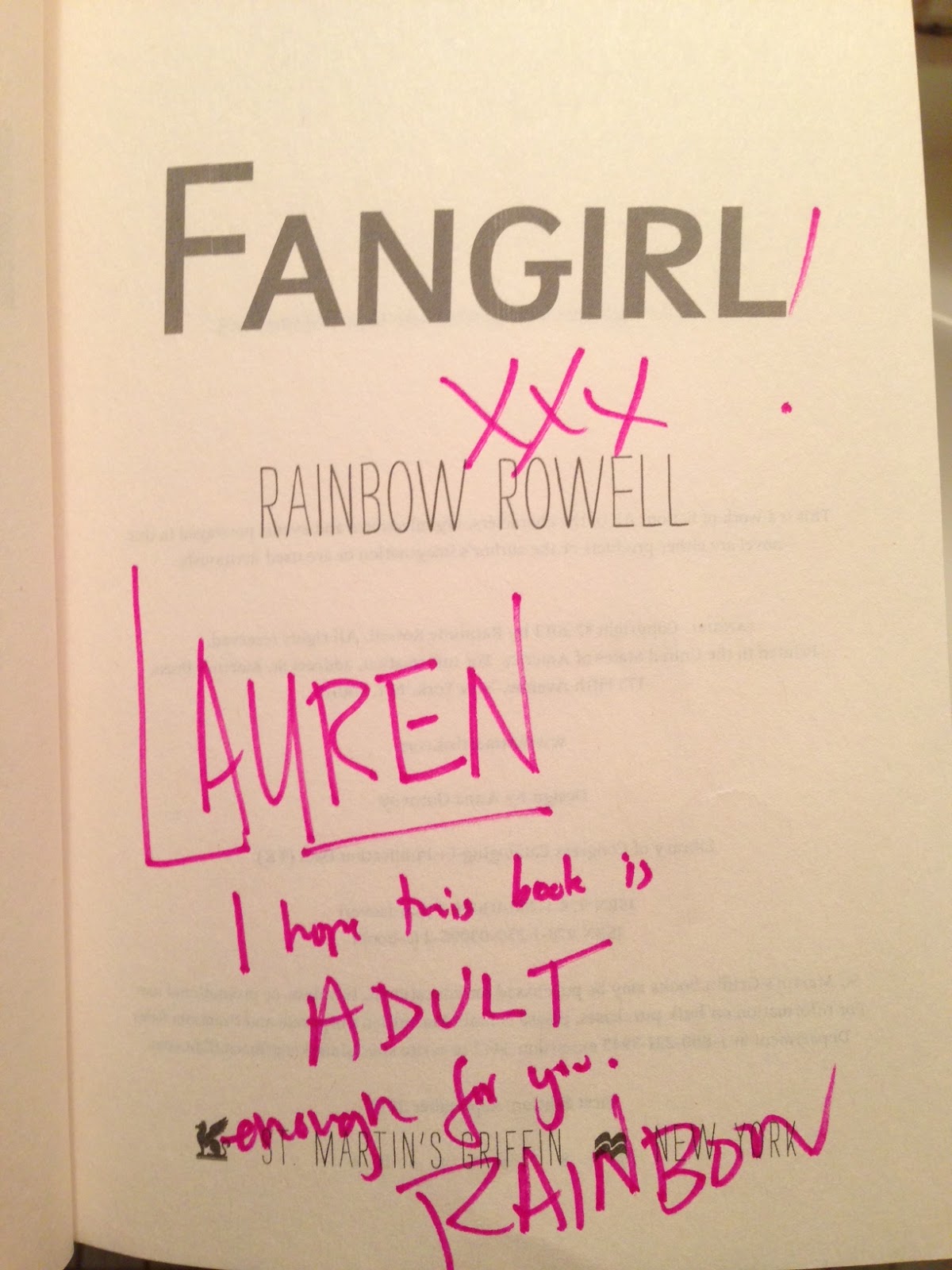 love is not a triangle fangirl by rainbow rowell a thank you letter