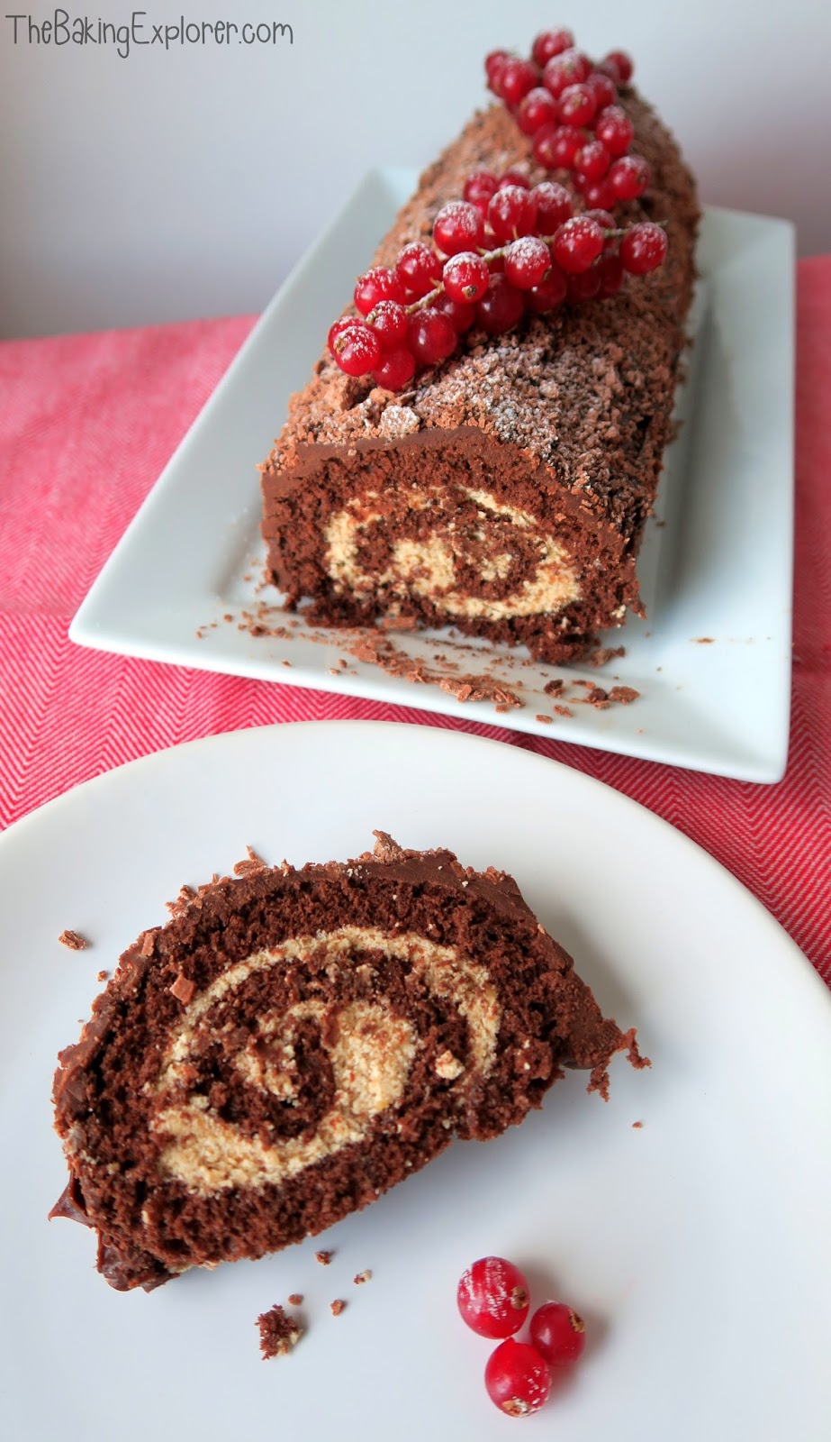 Chocolate, Salted Caramel & Chestnut Yule Log The Baking Explorer