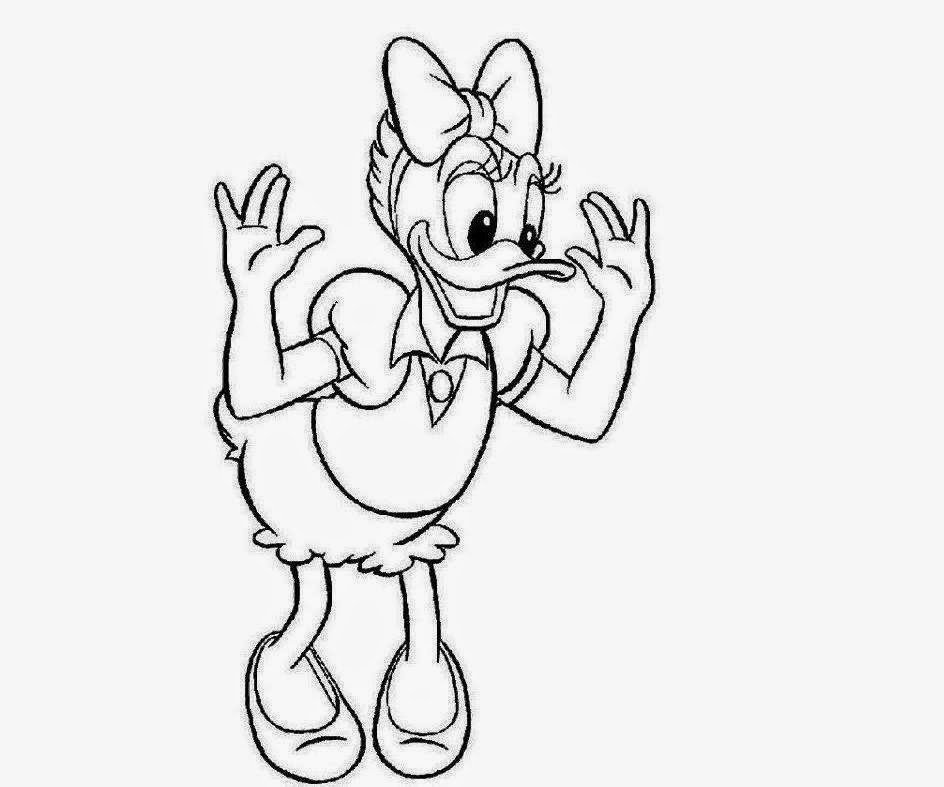 daisy duck bow coloring pages - photo #4