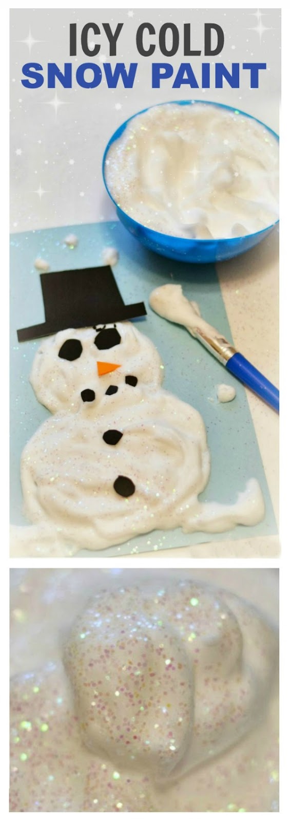 ICY COLD SNOW PAINT THAT DRIES PUFFY & RAISED- so cool!