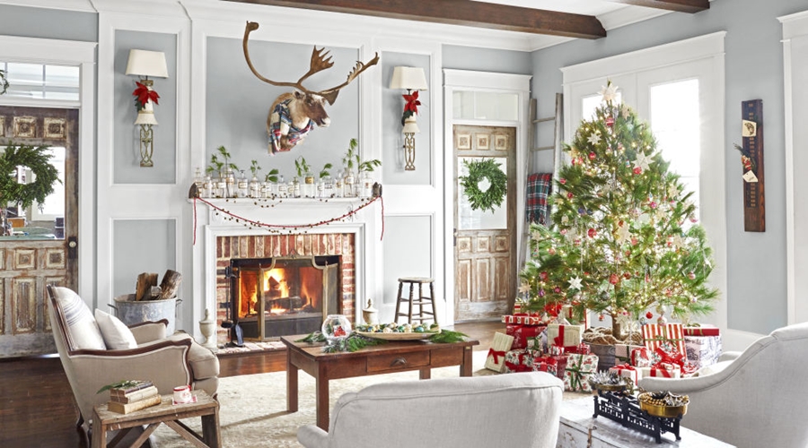 wnętrza, dom, home decor, dekoracje, aranżacje, decorations, Święta, Boże Narodzenie, Christmas, świąteczne dekoracje, styl rustykalny, vintage, rustic style