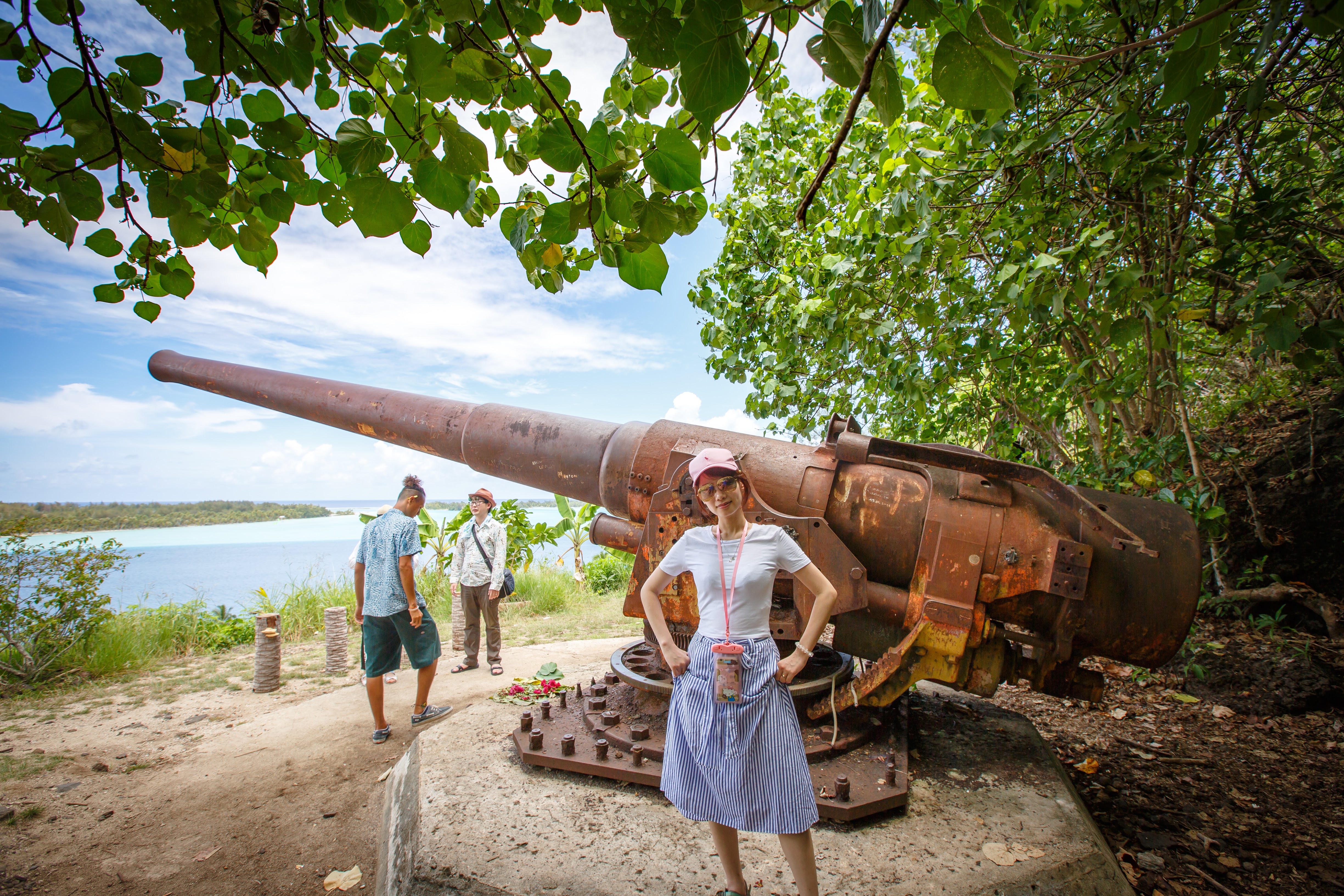 二戰期間美國在Bora Bora設置的大砲