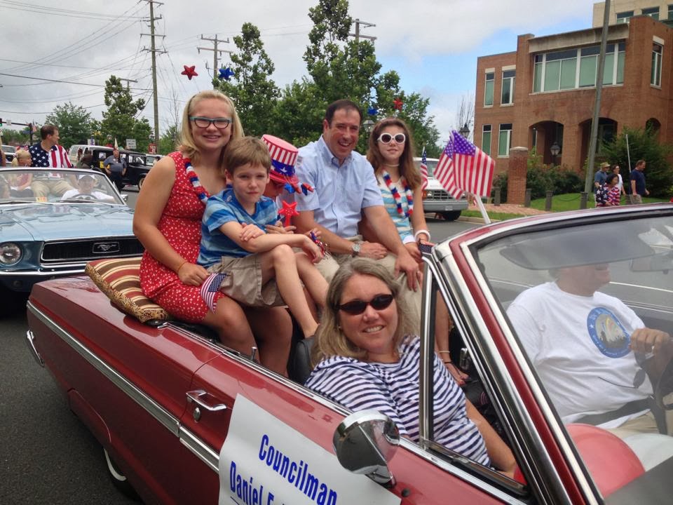 Dan, Family and Friends in the 2013 Fourth of July Parade
