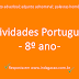 Atividades Português 8º Ano - Adjunto adverbial; adjunto adnominal; palavras homônimas