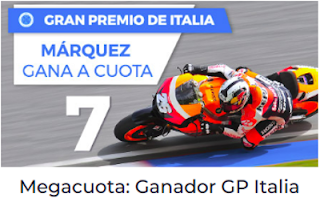 Paston Megacuota GP Italia: Marc Márquez cuota 7 gana 3 junio Paston Megacuota GP Italia: Marc Márquez cuota 7 gana 3 junio