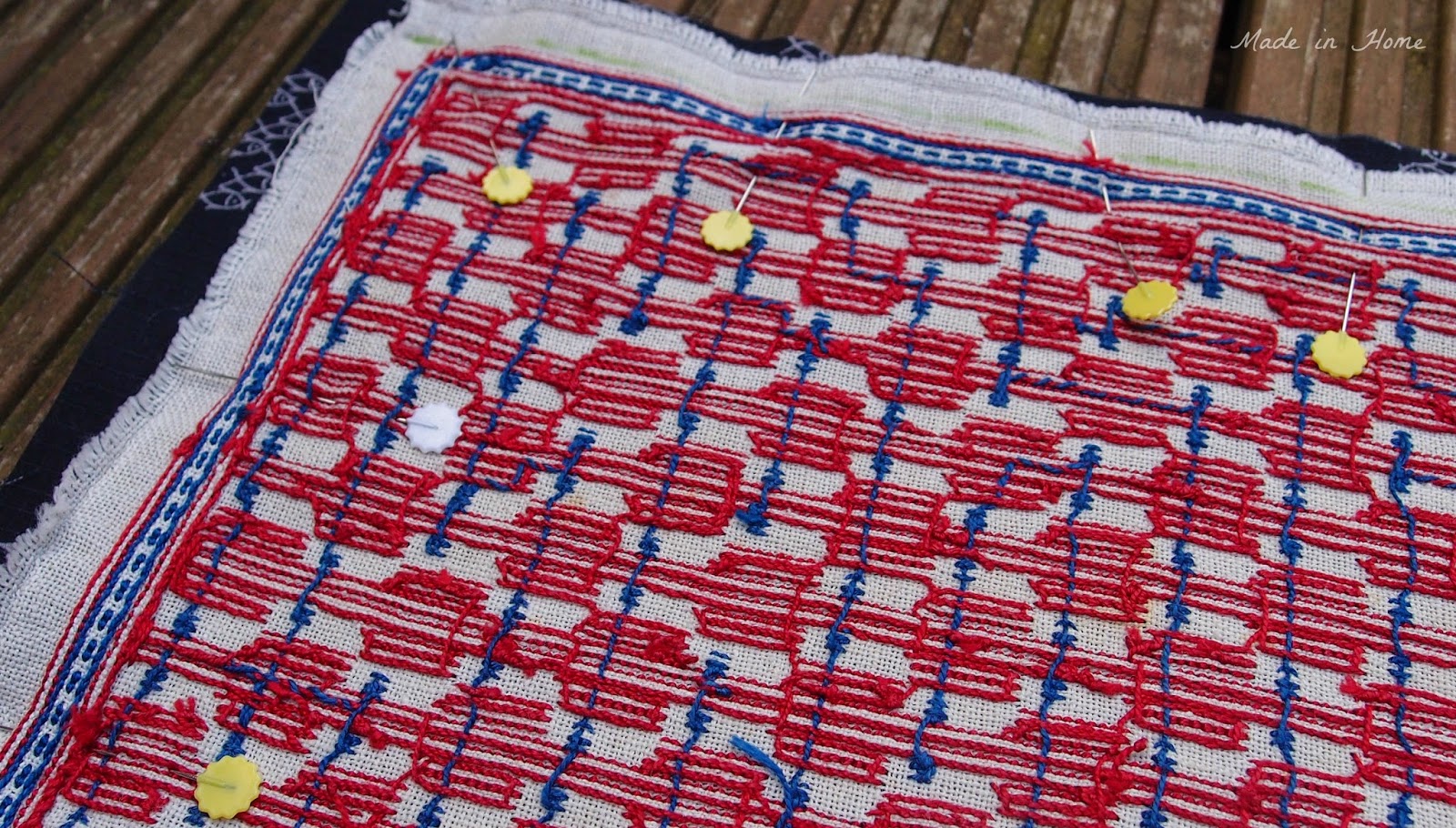 Made in Home Crossstitched Cushion Tutorial {Upcycling}