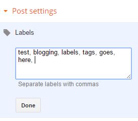 How to add tags for SEO optimization in blogger posts