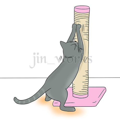 MELAN'S DRAWINGBOOK Cat scratcher illustration