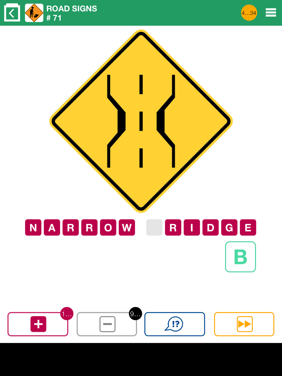App and Answers 100 Pics 1 Picture Quiz Road Signs Level 7180 Answers