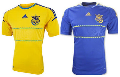 Ukraine Home+Away Euro 2012 Kits (Adidas)