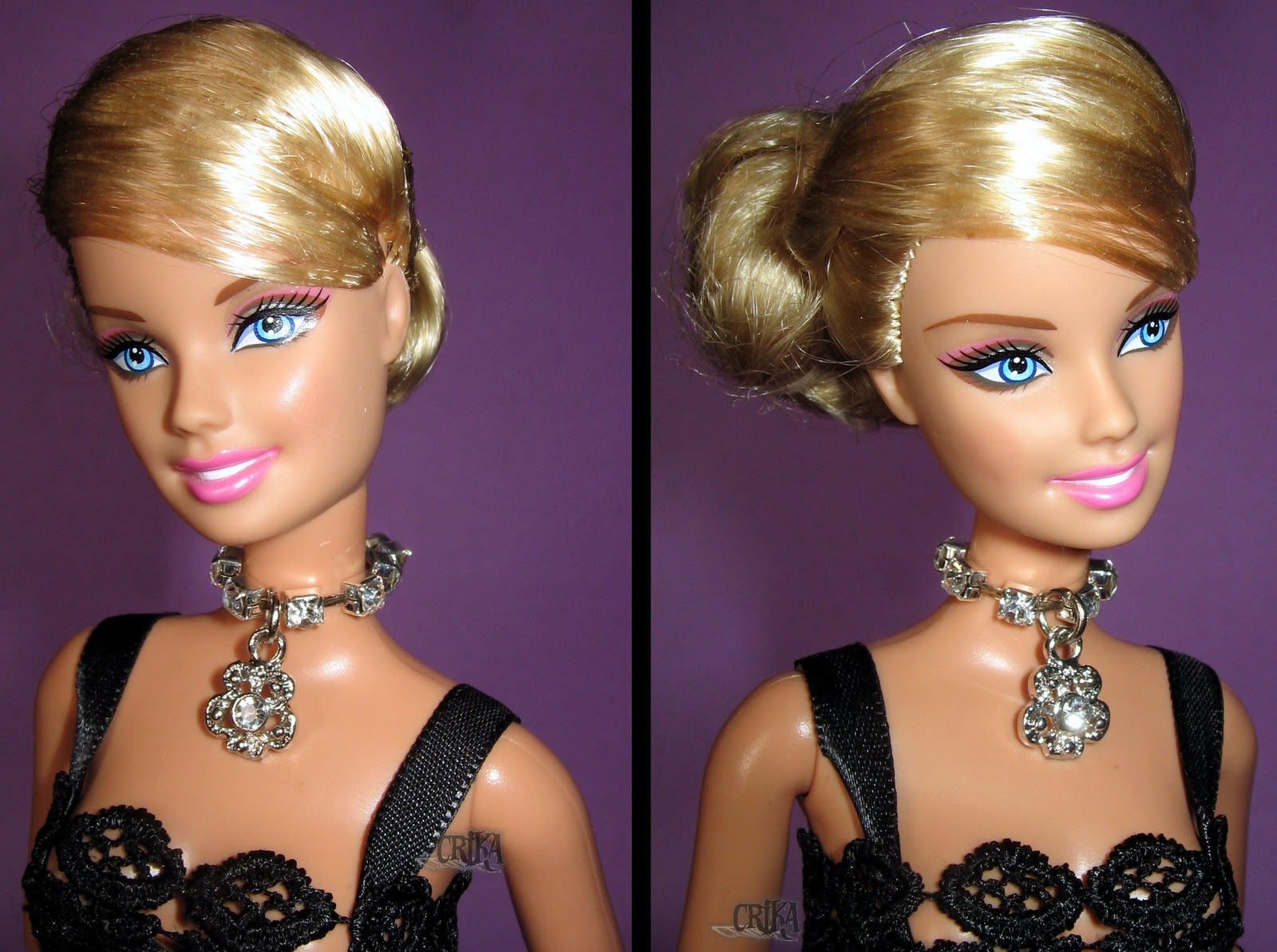 Estilo Crika: OOAK Barbie Boudoir - Lingerie Preta - Fotos