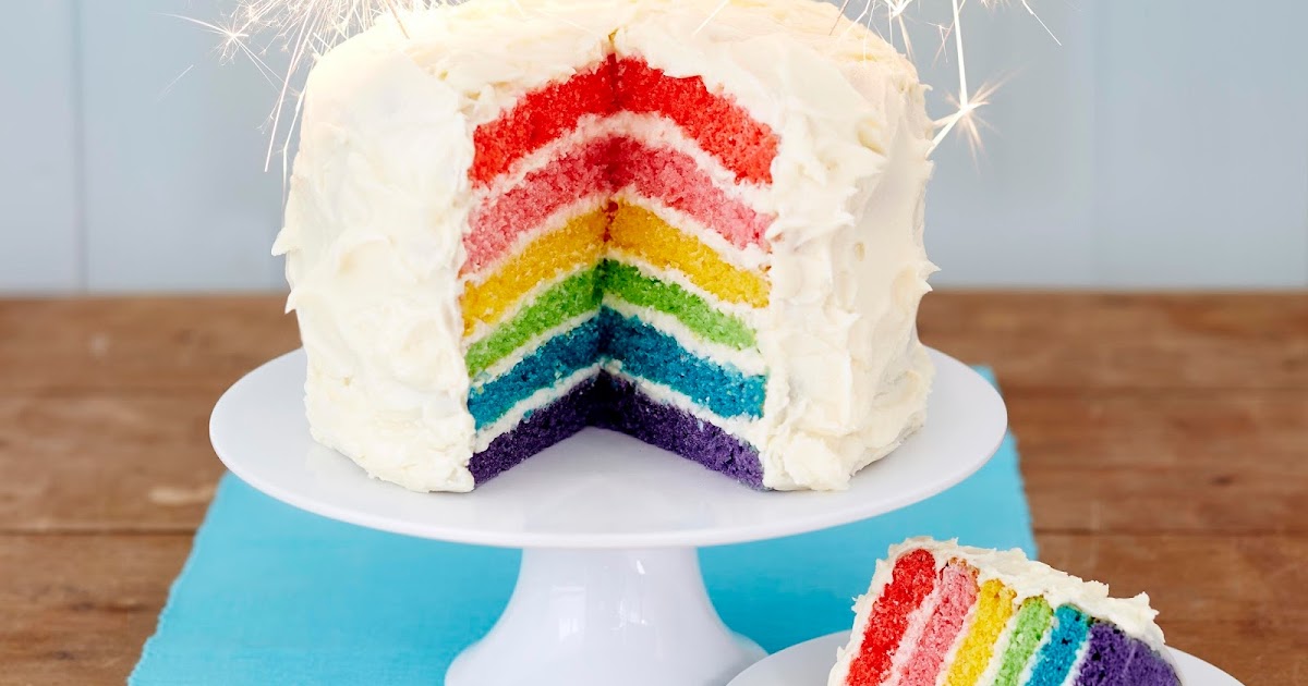 Gluten Free Rainbow Cake... Claire Justine