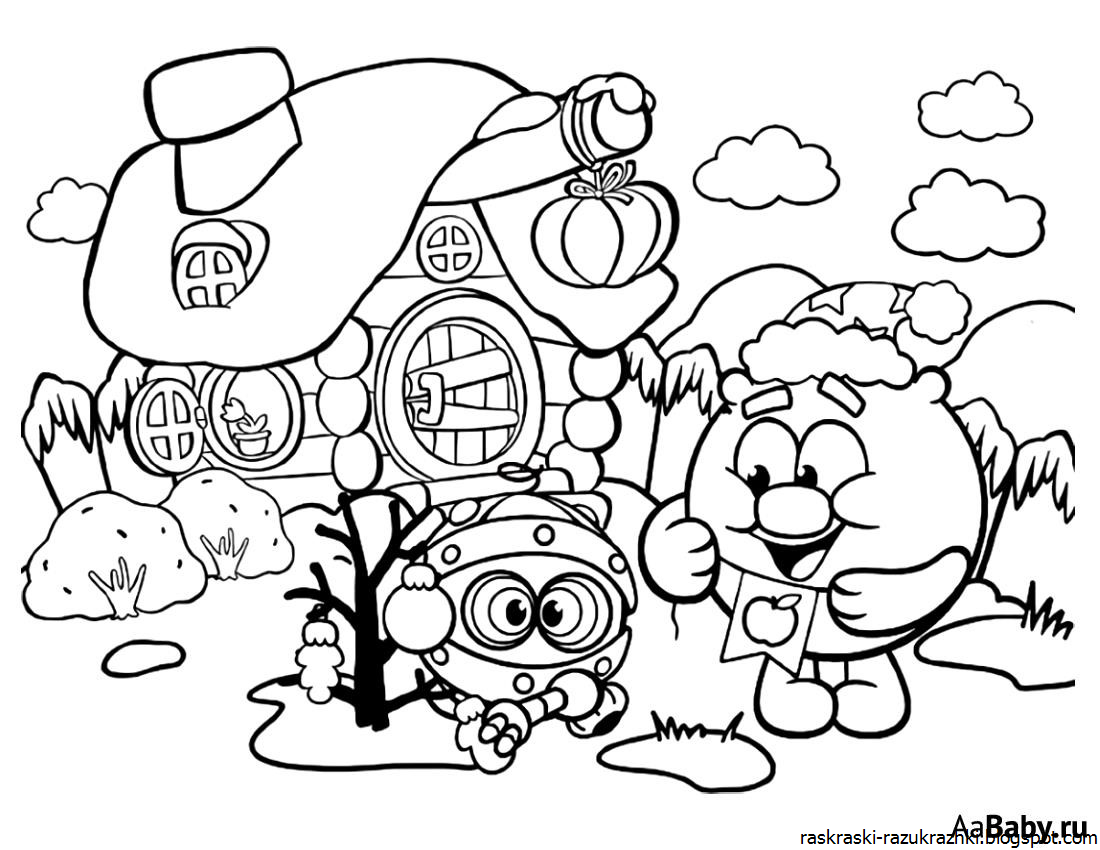 Раскраска Смешарики Распечатать