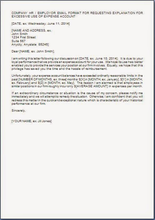Letter Asking For Explanation from Employee