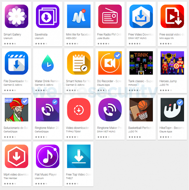 ANDROID ADWARE APPS