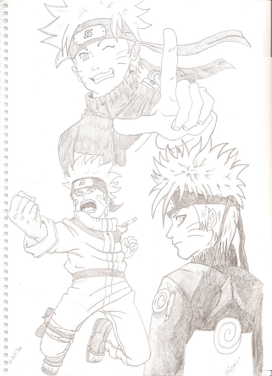 N@ruto: dessins crayonnés. - Juju Gribouille