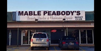 only in texas funny shop sign mable peabodys