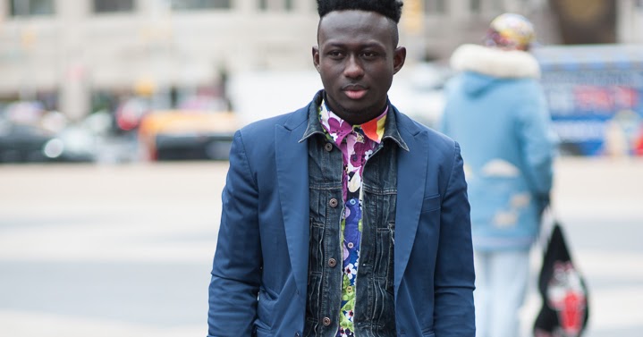 Urban Fieldnotes: New York Street Style: Blue Suit with Denim Jacket ...