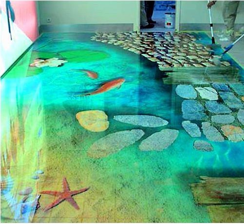 3D bathroom floors, 3d epoxy flooring