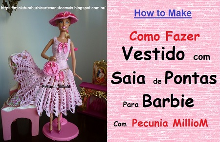 Bonecas de crochê: Vestidos Barbie  Roupas barbie de crochê, Roupas de  crochê para bonecas, Molde para roupa de boneca