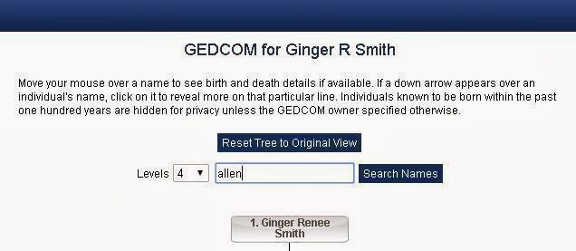 Gedcom Search Box - Allen