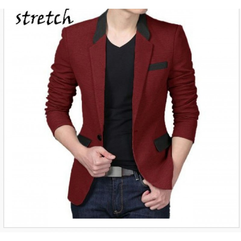 Jual Online Blazer Combi Maroon Murah Jakarta Bahan Katun Stretch Terbaru Jual Online Blazer Combi Maroon Murah Jakarta Bahan Katun Stretch Terbaru