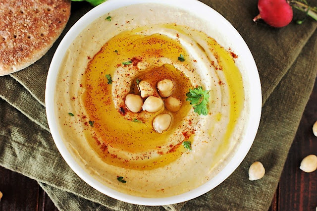 Serving Bowl of Homemade Hummus Image