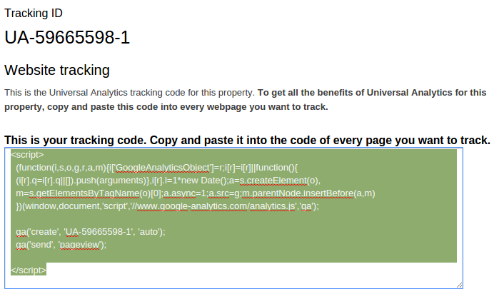 script kode tracking google analytics