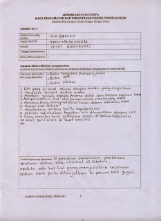 Contoh lembar catatan fakta penilain dan pengamatan PKG ✔ pola lembar catatan fakta penilain dan pengamatan PKG