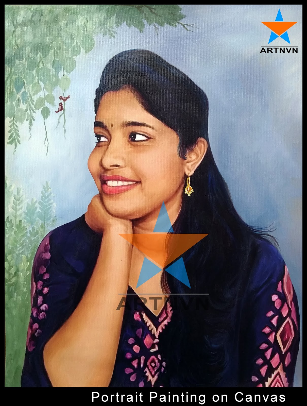 PORTRAIT ART SKETCH DRAWING PAINTING OIL CANVAS ARTIST GLOW IN HYDERABAD TELANGANA INDIA