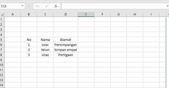 Membuat Tampilan Tabel Di Excel - LULUSAN KOMPUTER