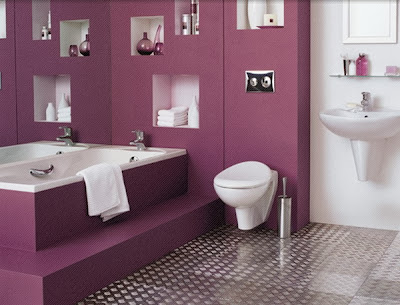 purple bathroom design
