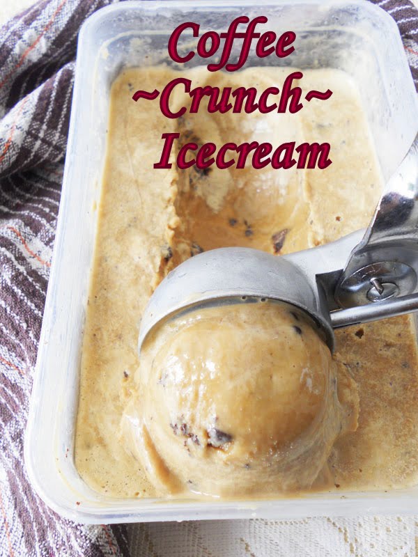 Coffee Crunch Ice Cream With Chocolate Chips...step by step.