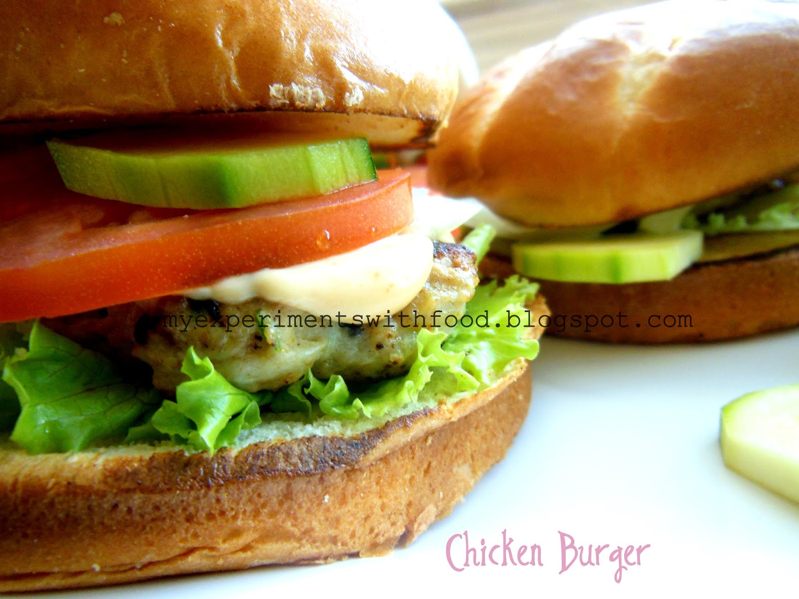 My Experiments With Food Minced Chicken Burgers